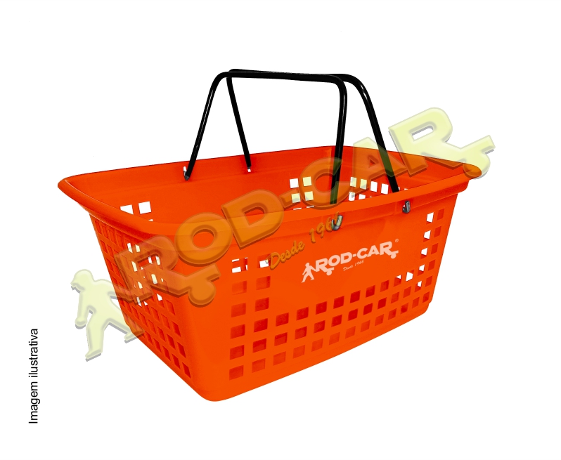 CESTA PLÁSTICA-G COM ALÇA DE ARAME
