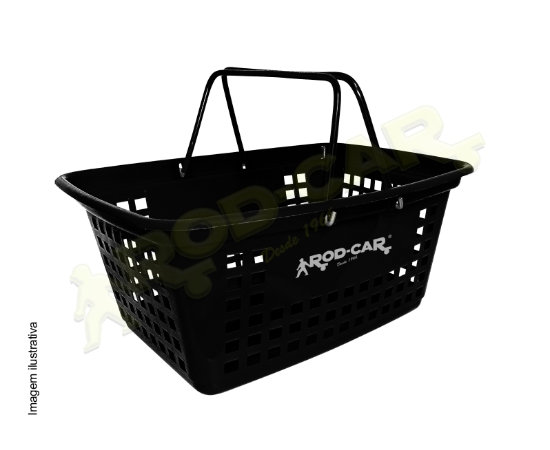 CESTA PLÁSTICA-G COM ALÇA DE ARAME
